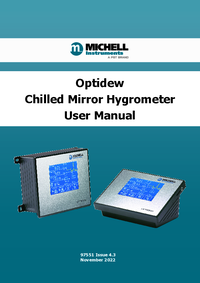 Thumbnail of document Manual - OPT401/501 Optidew Chilled Mirror Hygrometer